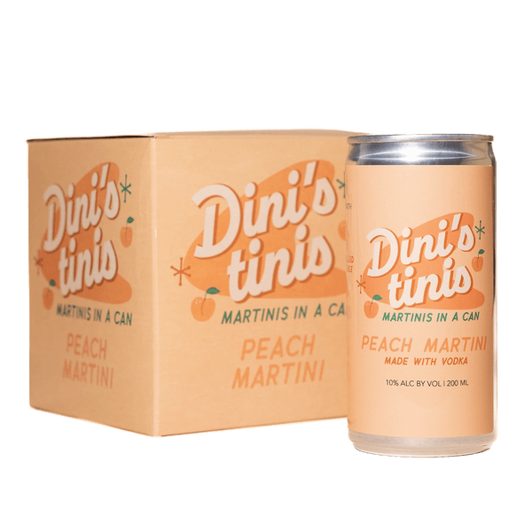 DINI'S TINI - PEACH MARTINI 200ML 4PK