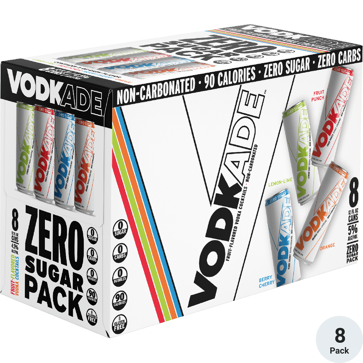 VODKADE ZERO SUGAR VARIETY PACK 12OZ 8PK CN