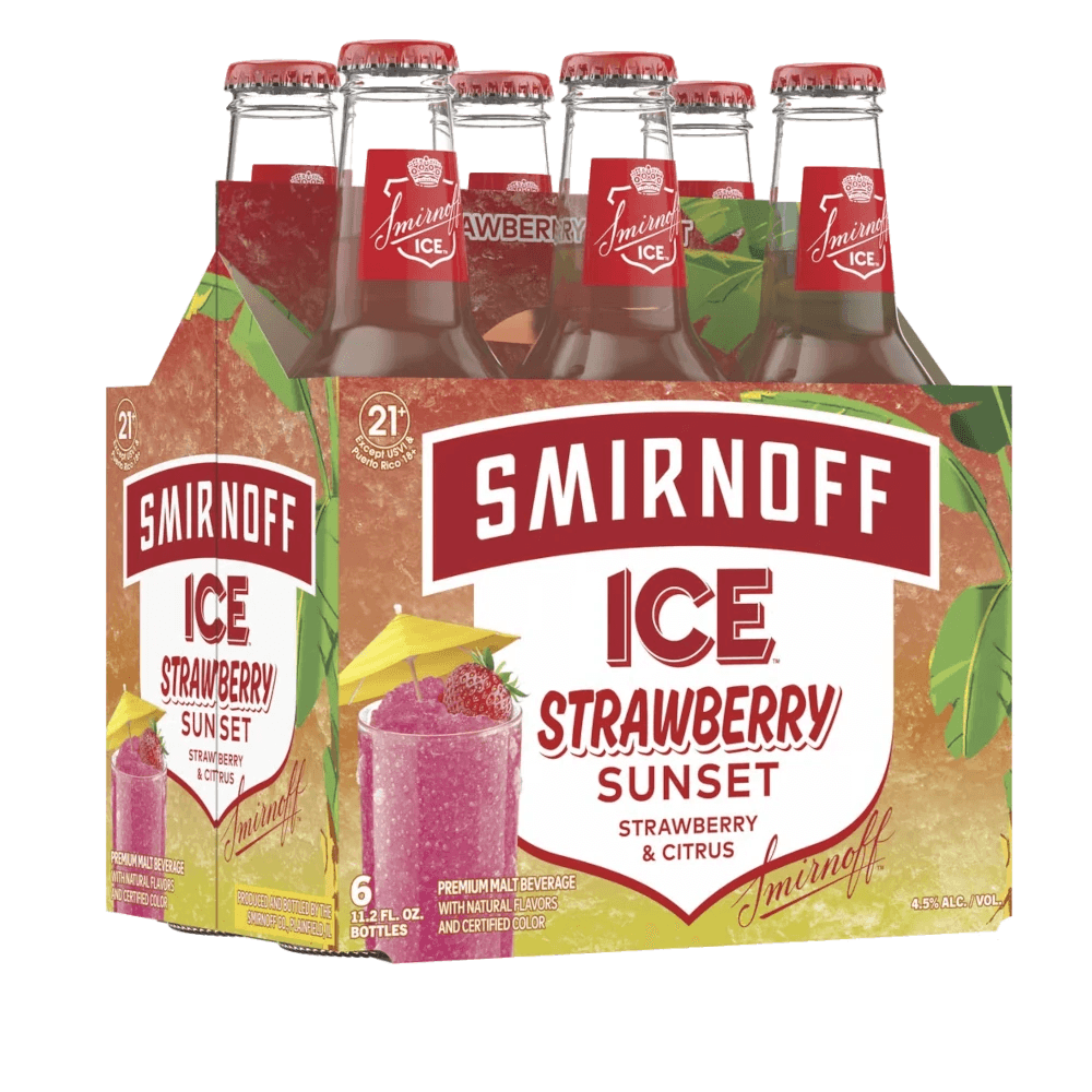 SMIRNOFF ICE - STRAWBERRY SUNSET 12OZ 6PK BTL HLDR